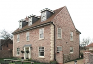 Individual house detailed with stone